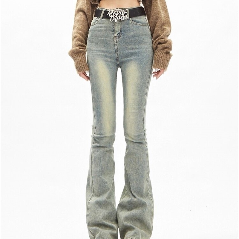 

Women  Jean Vintage Streetwear Blue Korean High Waist Oversize Straight Flare Pants Grunge Denim Trousers Alt Clothes 230508