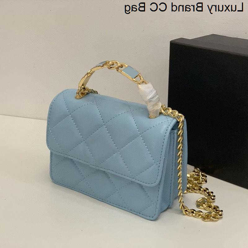 

Enamel CC Wallets 2Womens Classic Bags Mini Flap Vanity Coin Letter Top Handle Totes Gold Metal Hardware Chain Crossbody Accordion Purse Card Holder Sacoche Han DK1E, Box