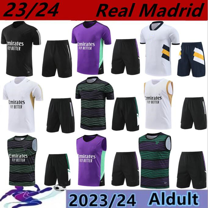 

23/24 pre-match training suit Finals soccer jersey football shirt men Real Madrids Short sleeved CAMAVINGA Rudiger camiseta men top 22/23 uniforms Vini Jr Tchouameni, Army green