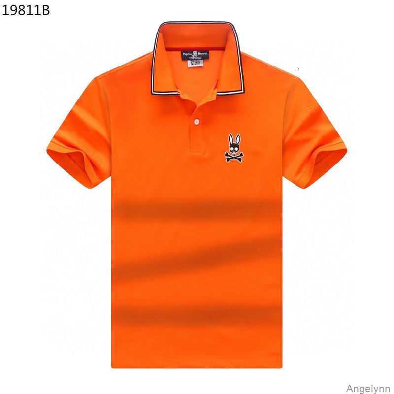 

Psycho Bunny New Polo Shirt Tshirt 2023 Summer and Autumn Skeleton Rabbit Embroidery Pearl Cotton Trendy Brand Rib 67pc, Violet