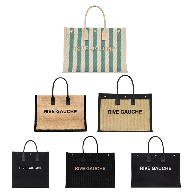 

Linen Rive Gauche designer shopping bag weave Crossbody the tote Shoulder Bag canvas luxury woody handbag Womens mens weekend travel famous high quality clutch bags, 10