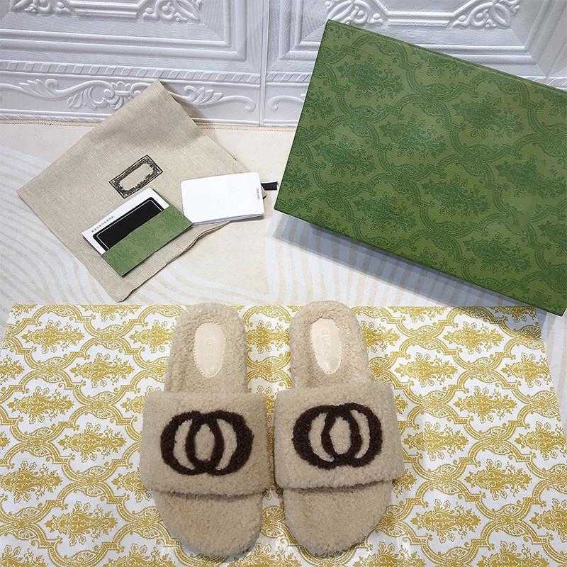 

2021 Winter G Womens Sandals Slippers Slides Flip Flops Designer Luxury Flat High Heels Fluffy Rubber Leather Slipper Casual Shoes Sneakers