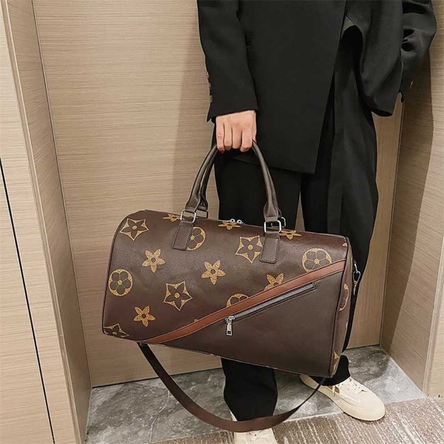 

24% OFF 2023 Fashion handbag New Men's Multi functional Versatile Trend Handbag Leisure Travel Bag, Large brown flower