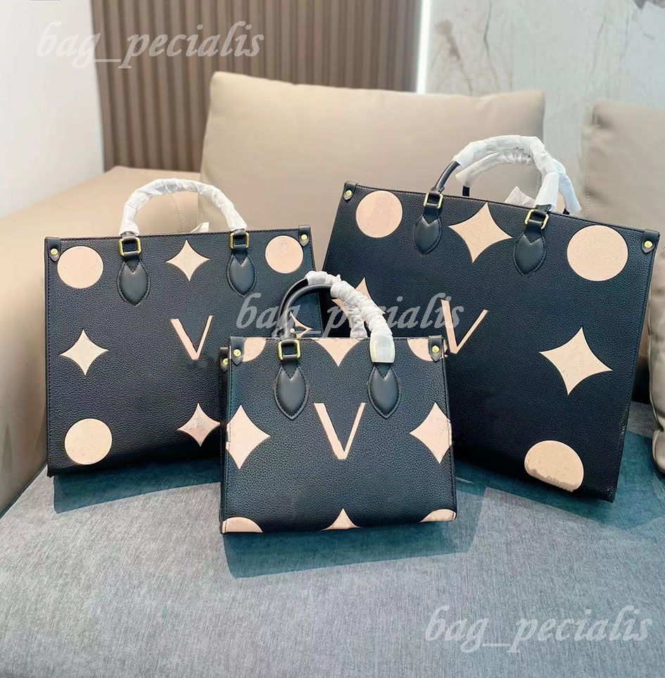 

Designer tote bag Genuine Leather Letter Embossing Flower Monograms ON THE GO Handbag Purse Crossbody shopping bag 3 sizes bag_pecialis Multiple Colors, 20