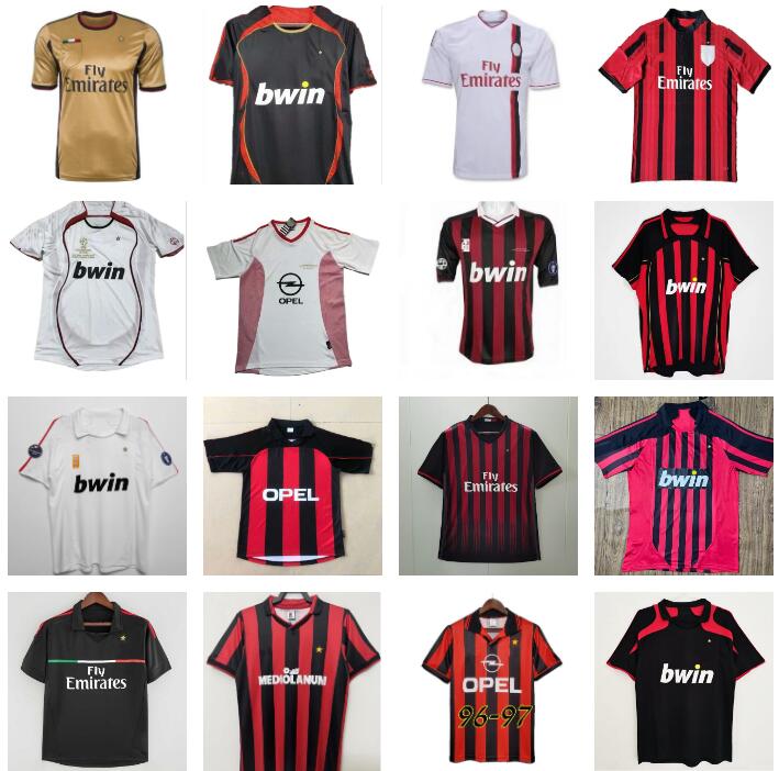 

2006 2007 2008 AC MILANS Retro Kaka Baggio Soccer Jerseys 01 02 03 04 05 06 07 09 10 11 12 14 15 Ronaldo Maldini VAN BASTEN Pirlo Inzaghi Beckham Shevchenko football Shirt