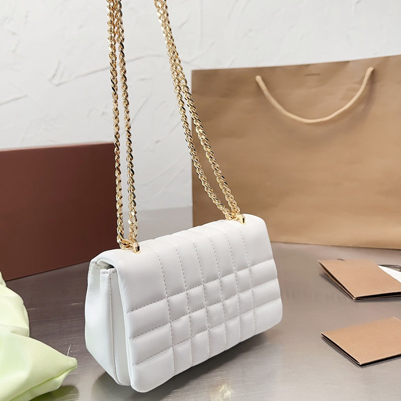 

Totes Designer Bag Shoulder Bag Burbrery Plaid Color White Pink Leather Lola Crossbody Fashion Design Womens Chain Bags Wallet Women Handbags Size 18 10 cm