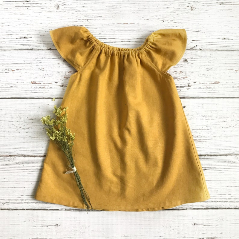 Girls Dresses Summer Toddler Baby Girls Dress 100% Cotton Soft Baby Simple Dress Solid Aline Toddler Smock Dress 230506