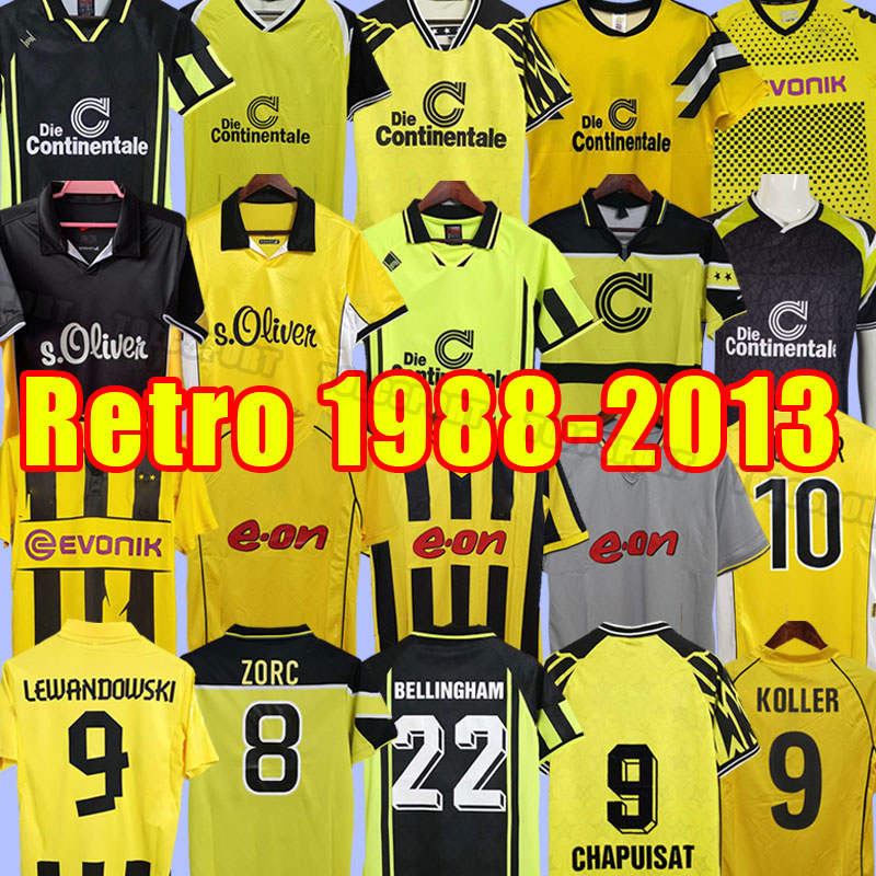 

retro Dortmund soccer jerseys classic vintage football shirts Lewandowski ROSICKY BOBIC KOLLER REUS MoLLER top 00 01 02 12 13 88 89 90 94 95 96 97 98 99 2012 2013 2000 2001, 11-12