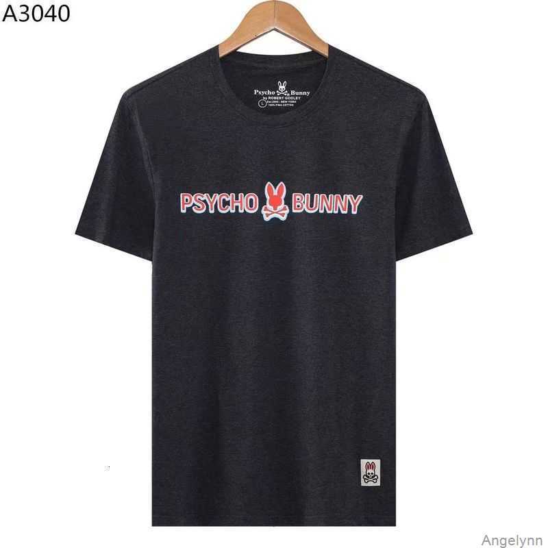 

Psycho Bunny t Shirt 23 Summer Skull Rabbit Pure Cotton Cartoon Letter Printing Short Sleeve Fashion Embroidery Label Casual 7tnh, White