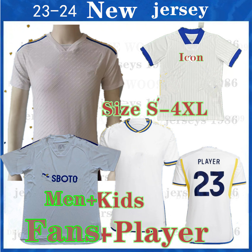 

23 24 AARONSON BAMFORD Soccer Jerseys Adams Leeds HARRISON KRISTENSEN 2023 2024 Llorente Luis Sinisterra UNITEDES Men kids sets football shirt Uniforms S 4XL, Player