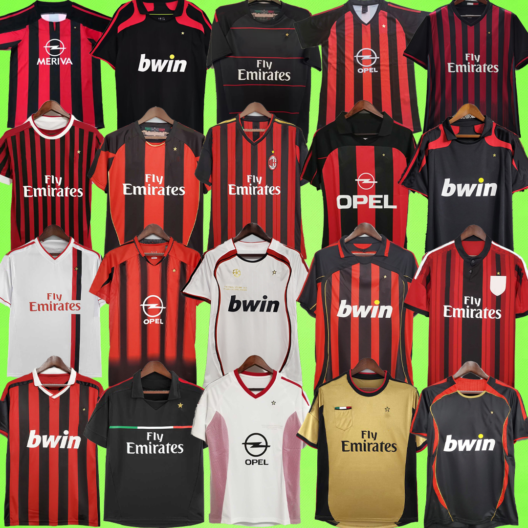 

Retro soccer jerseys 01 02 03 04 05 06 07 08 09 10 11 12 13 14 15 16 17 18 Vintage uniform AC RONALDINHO KAKA MILAN IBRAHIMOVIC WEAH BECKHAM SHEVCHENKO BAGGIO football shirt