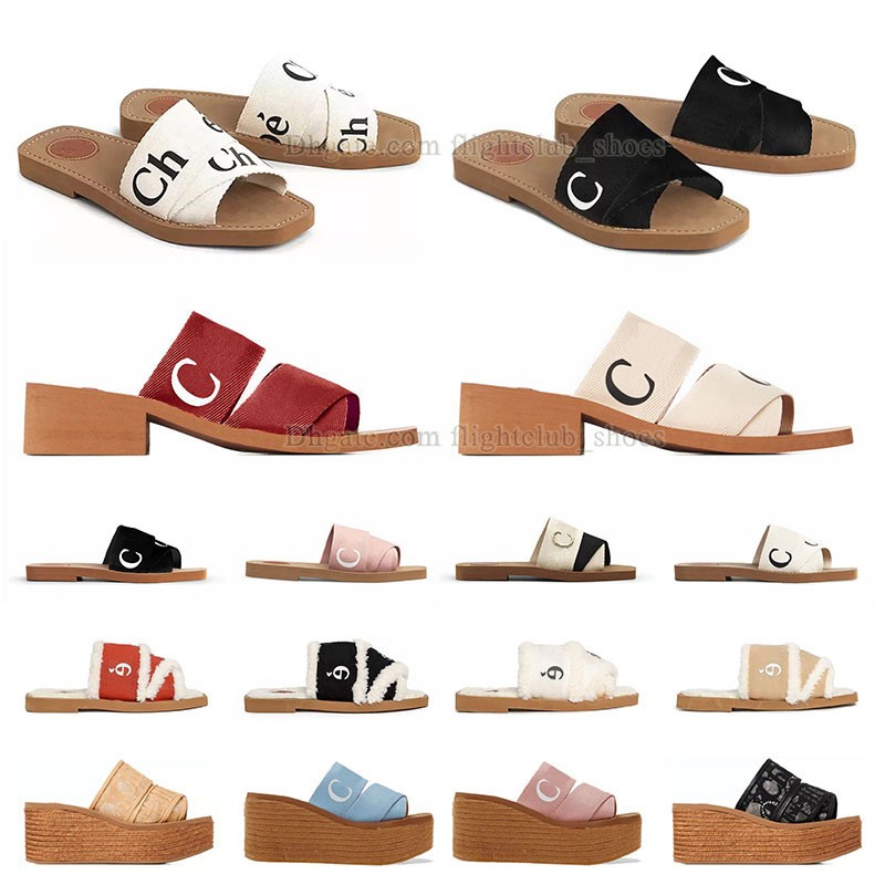 

Famous Ch Sandals Woman's Woody Flat Mule Slippers Designer Womens Slides Summer Black White Beige Pink Coach Sandels Lidies Office Platform Sandales Sliders Women, Low (2)