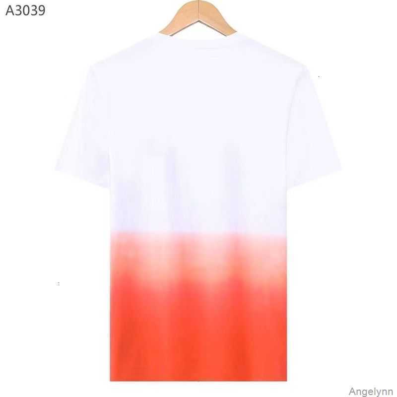 

Psycho Bunny 23 Summer New Fashion Brand Skeleton Rabbit Gradual Tie Dyed Cartoon Embroidery Short Sleeve T-shirt Men Zsy7, Coral