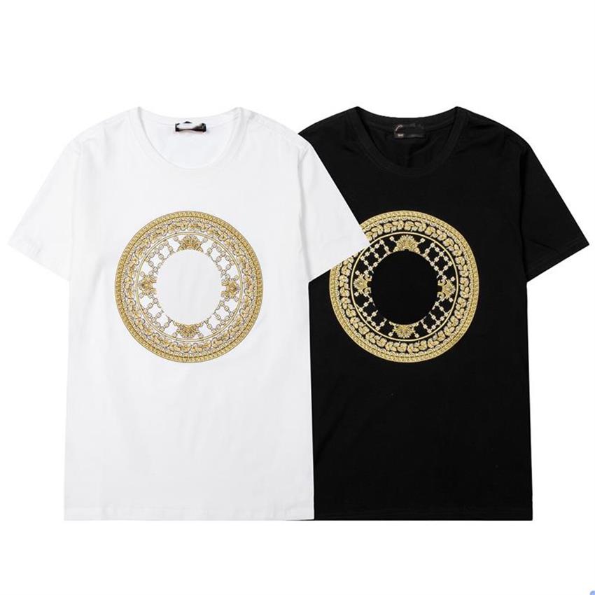 

Men's T-shirt Luxury Embroidered VE Letter Human Head Image Cotton Round Neck Couple Fashion Casual Classic Summer New, 21