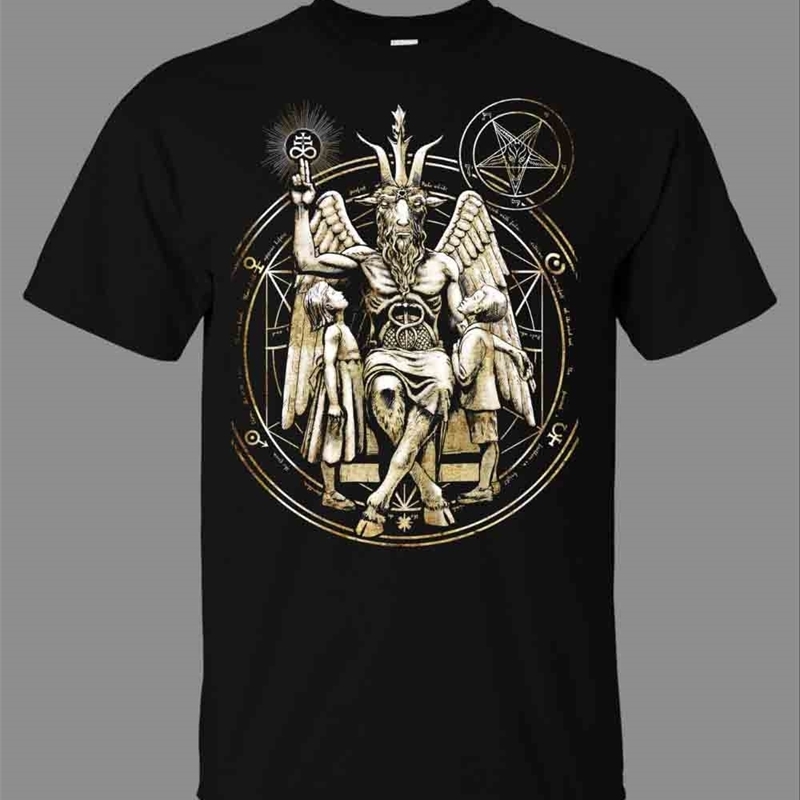 

Men s T Shirts Satanic Devil Baphomet Summer Short Sleeve O Neck T Shirt  3XL Casual harajuku vintage t shirt streetwear 230508, Black