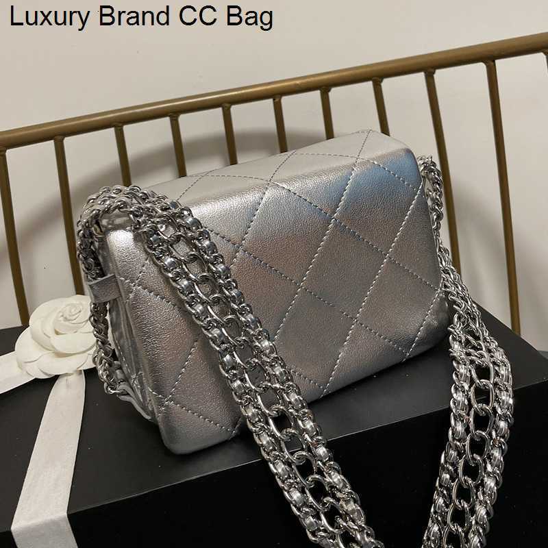 

Chain Mini CC Classic Shoulder Flap Thick Bags Bags Womens Quilted White Black Silver Hardware Shoulder Purse France Womens Cosmetic Case Sac Luxury Handbag Shl