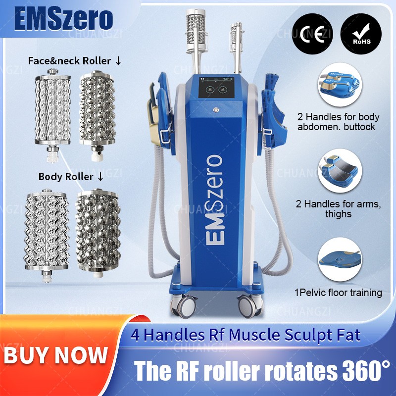 

2023 New EMSzero 30000 Frequency High-intensity Muscle Efficient 14Tesla 6500w Roller HIEMT body sculpting machine