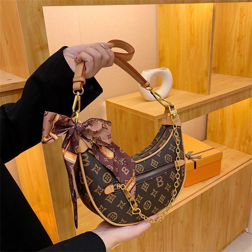 

Purses clearance 70% Off Light Luxury Old Flower Chain Underarm Bag Leisure Pea New Crossbody Women's Single Shoulder Versatile Crescent, Niche texture