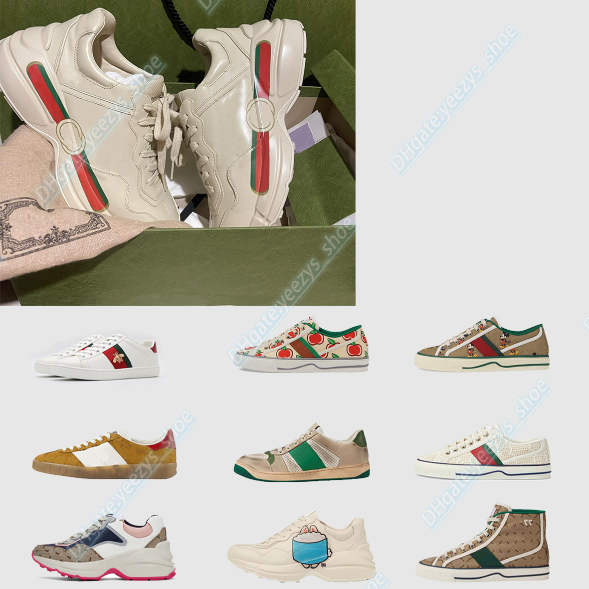 

2023 new women men sneaker designer embossed luxury high top Lace Up canvas walk tennis 1977 jumbo running rhyton trainer shoe store with dust bag, #11