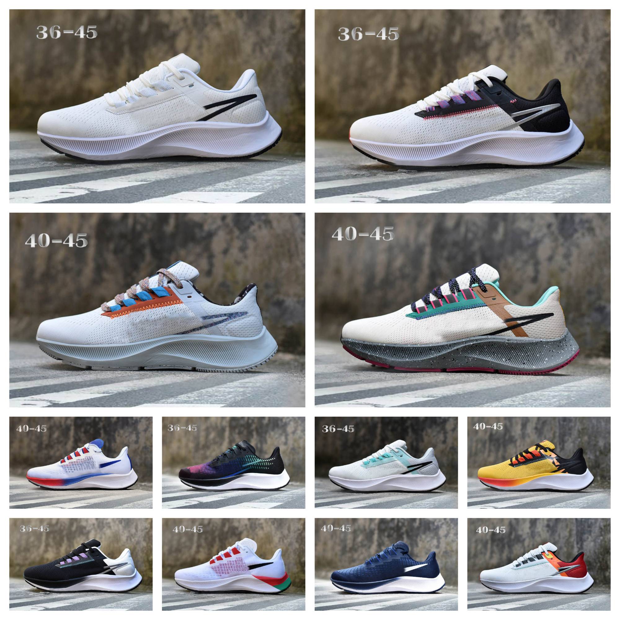 

Air ZOOM PEGASUS 37 Casual Shoes Mens Women Max 38 39 Running Club Ombre Be True Triple White Photon Dust Midnight Black Metallic Silver Wolf Grey Men Designer Sneakers, Shoes lace