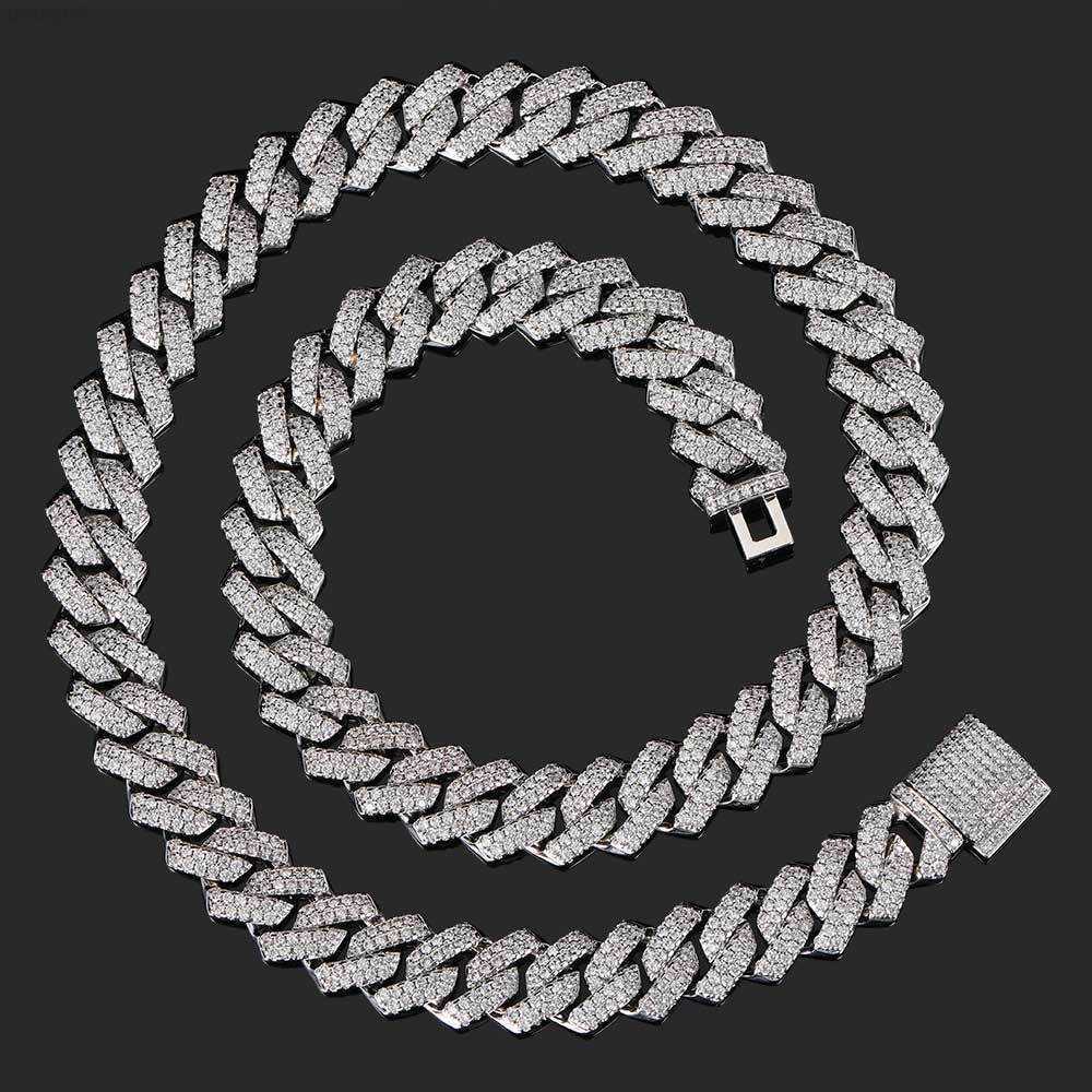 

Fashion Hip Hop Jewelry Custom 925 Sterling Silver Iced Out 10mm 12mm Moissanite Cuban Link Bracelet for Men Women