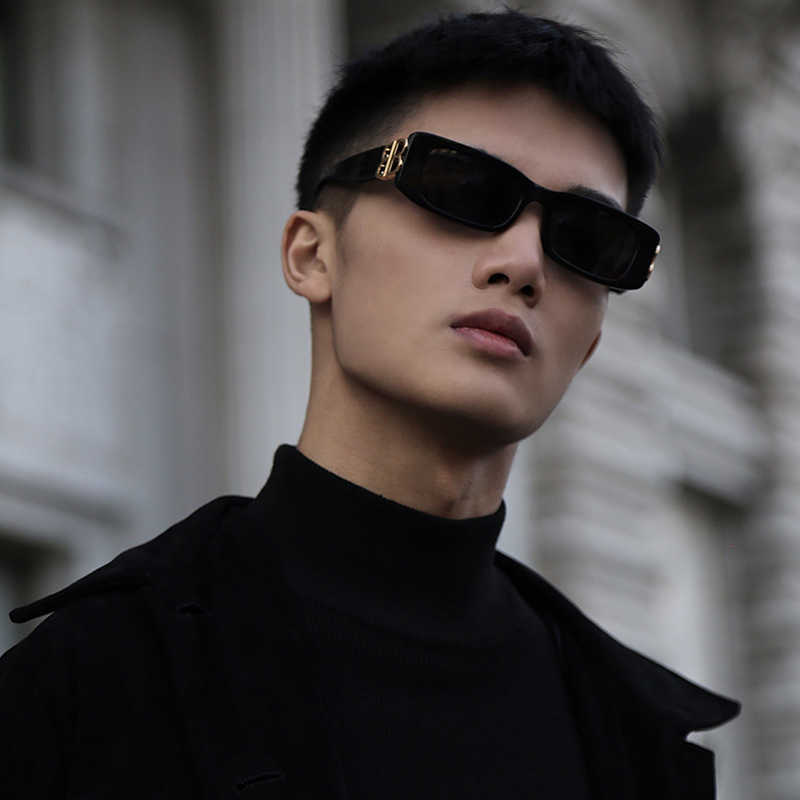

Fashion brand small frame sunglasses men and women fashion street shots ins personality cool guy glasses net red hip-hop sunglasses-