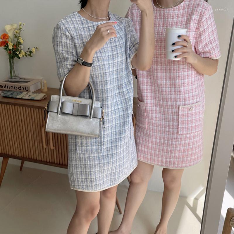 

Casual Dresses South Korea Dongdaemun Ins Summer French Small Fragrance Person Design Sense Niche Texture Skirt Dress Material, Black