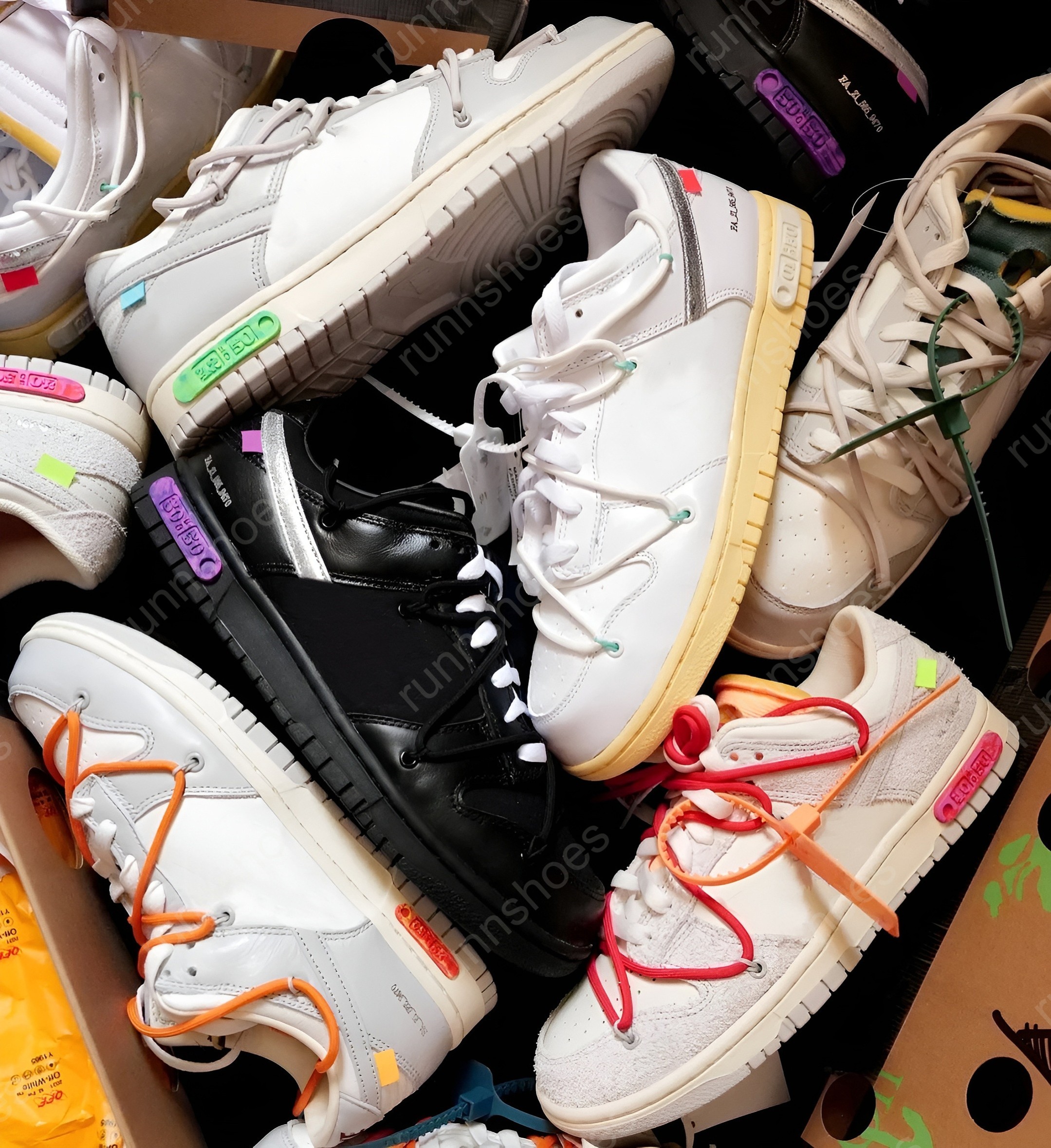 

top quality Casual Shoes Designers Dear Summer Lot 1 05 Of 50 Collection Pine Orange Green Low White OW The TS Trainer Chunky UNC Mens Women Sneakers, Lot 03 of 50