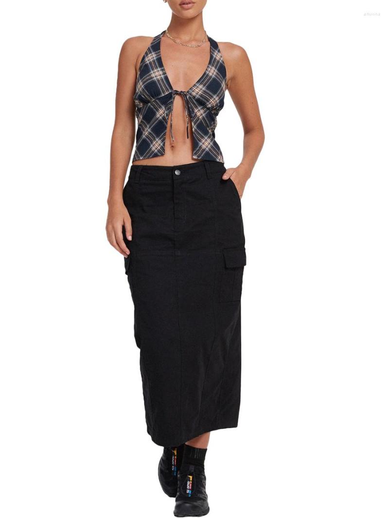 

Women' Tanks Women Lace Trim Front Tie Camisole Square Neck Sling Vest Y2k Vintage Up Crop Tops Harajuku Tank, P-black plaid