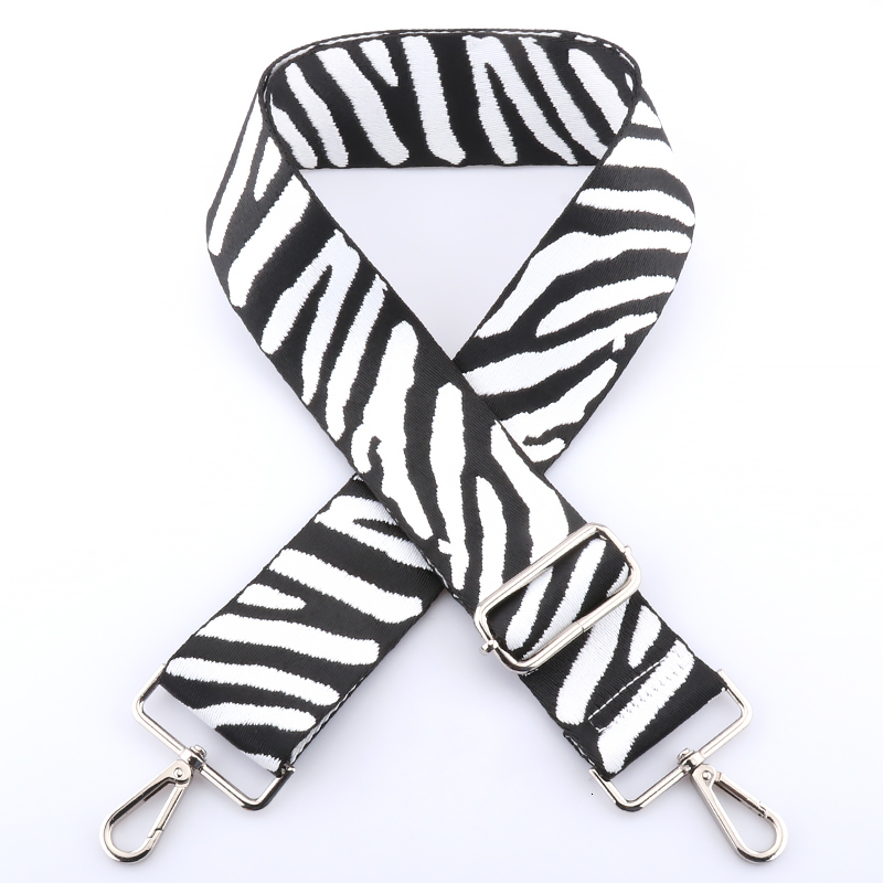 

Bag Parts Accessories 3.8cm Zebra Pattern Bag Strap Adjustable Belt For Bags Replacement Bag Strap for Crossbody Embroidered Wide Belt Chain Strap 230509