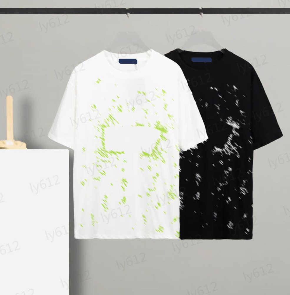 

White Mens Designer Tops Spring Summer Fashion Casual Dense Weaving Plain Pattern Letter Logo Embroidery Pattern Printed Round Neck Short Sleeve T-shirt 0206
