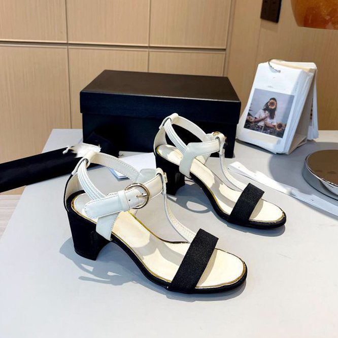 

Fashion Designer Sandals Leather High-heeled Slippers Women CCity Classic Flip-Flops Summer sdgvxc