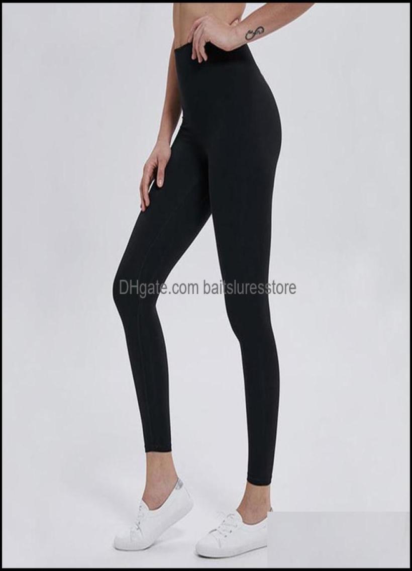 

New Yoga Outfits High Quality Waist Sports And Fitness Pants Elastic Overall Tight Quick Drying Drop Delivery 2021 Exercise Wear A7208356, Brown