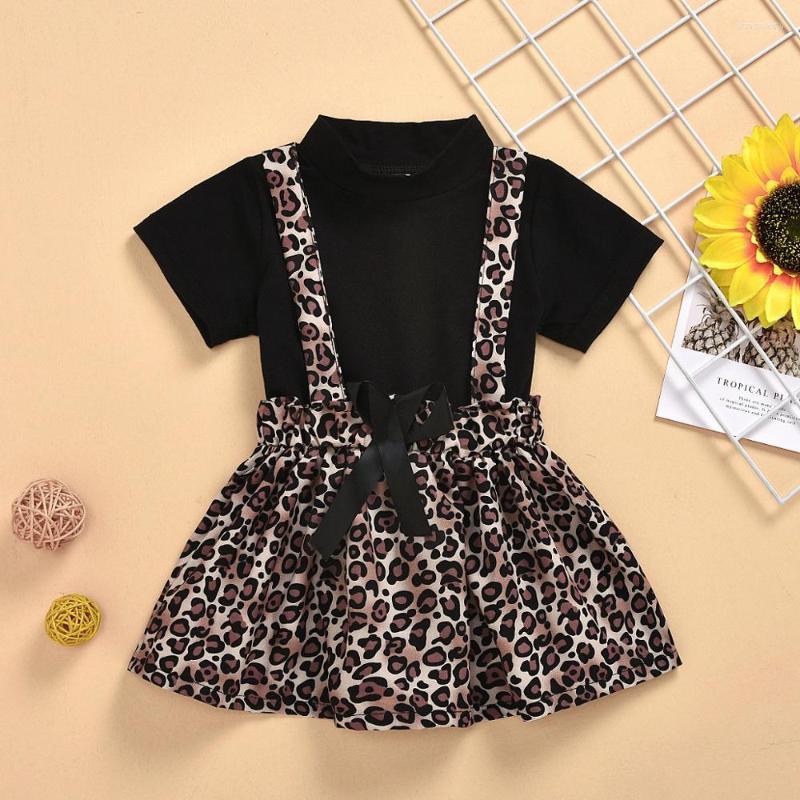 

Girl Dresses 5 Sets/lot Summer Born Baby Clothes Outfits Lace Shirt Strap Skirt Suits For Clothing Gift 2 Piece Suit, Black
