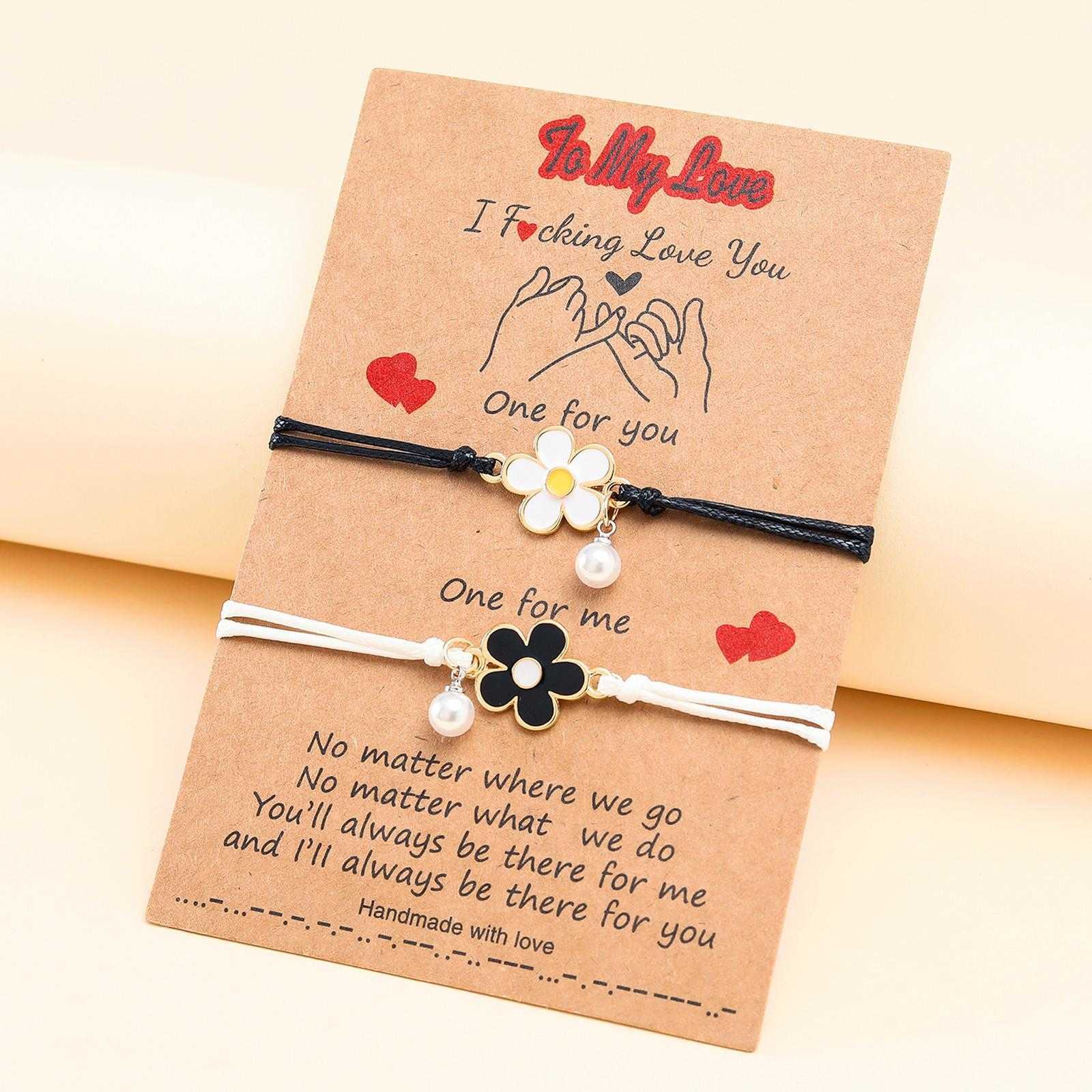 

Couple Bracelet Personalized And Small Fresh Flower Woven Wrist String Women