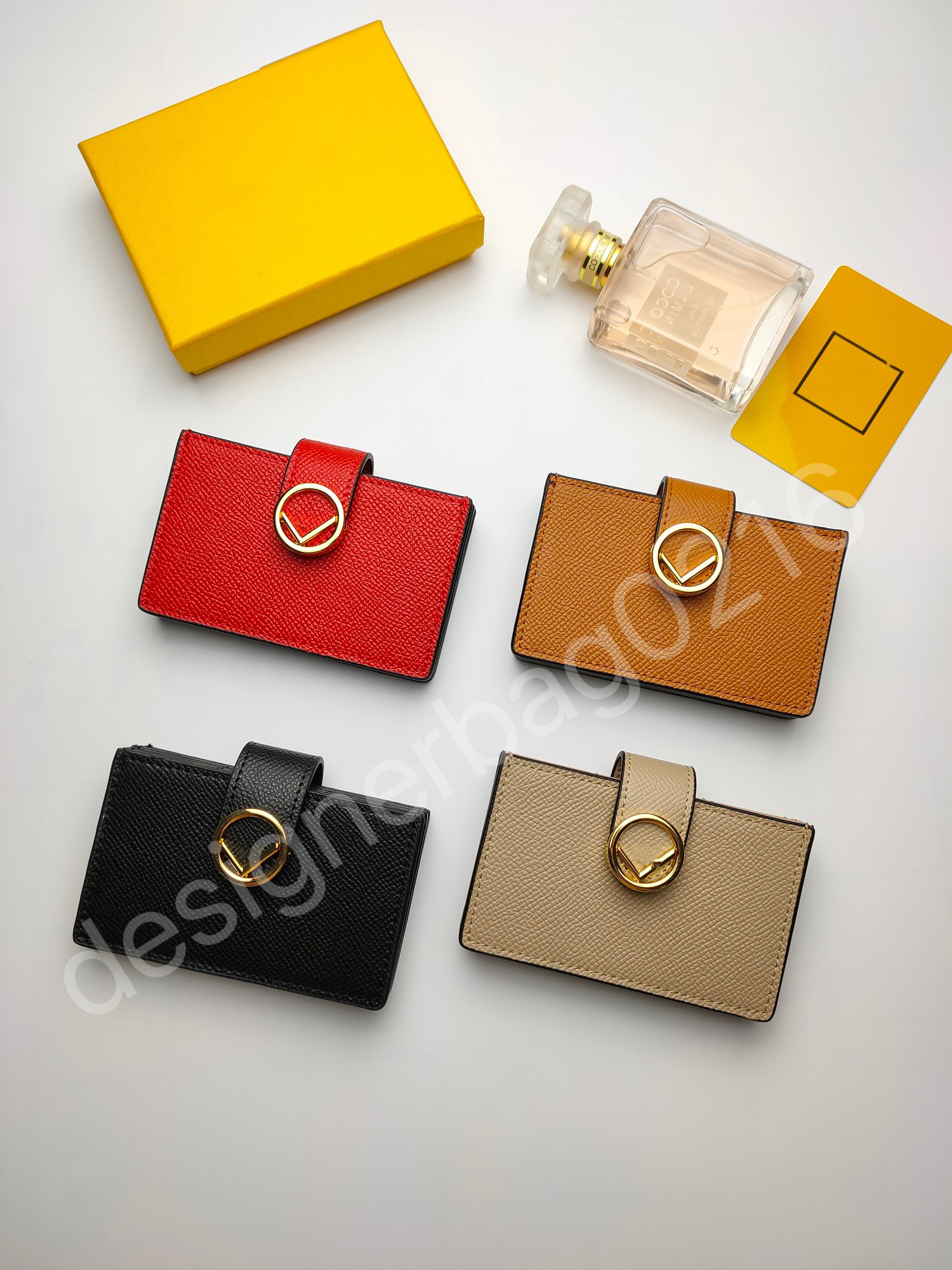 

2023 new luxury brand high-quality wallet business card holder classic pattern leather wallet, Red