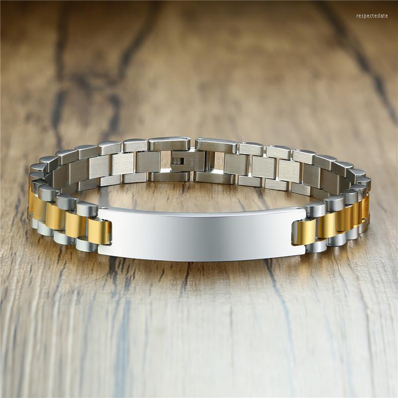 

Link Bracelets Modyle 2023 Gold Silver Color Black Stainless Steel Bracelet Bangle Fashion For Man