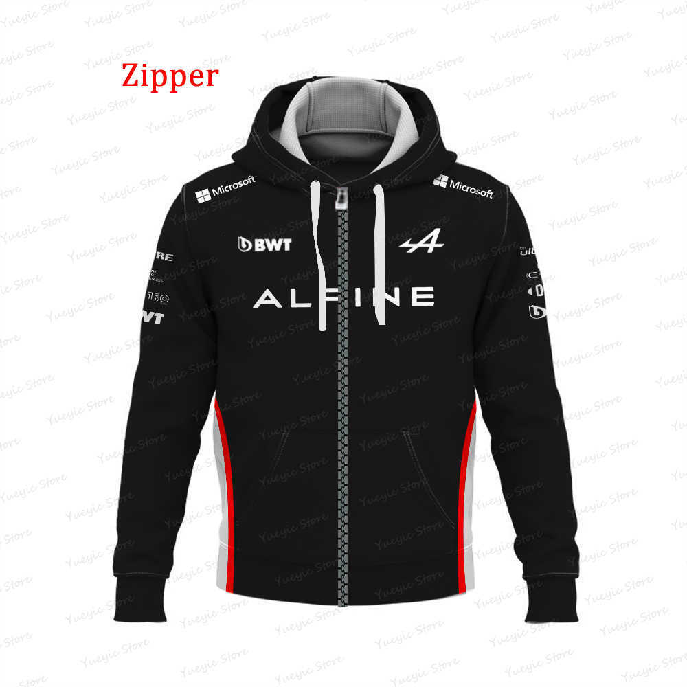 

2023 Fashion F1 Men's Hoodie Jackets Sweatshirt Formula One Team Alpine Extreme Sports Event Zip Harajuku Casual Children Coat, Jllwy-308