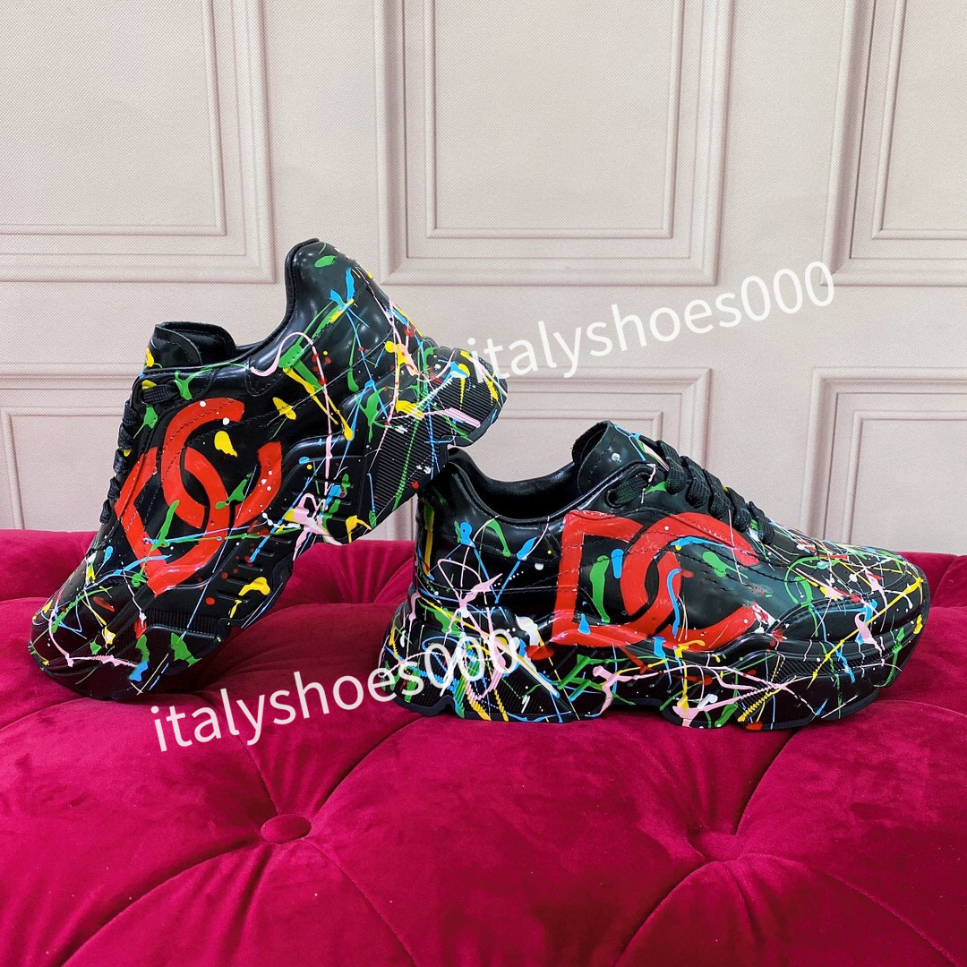 

2023top new Casual shoes Designer Italy for Women Sneaker Leather Embroidered Stripes white Shoe flat platform Walking Sports Trainers, 01