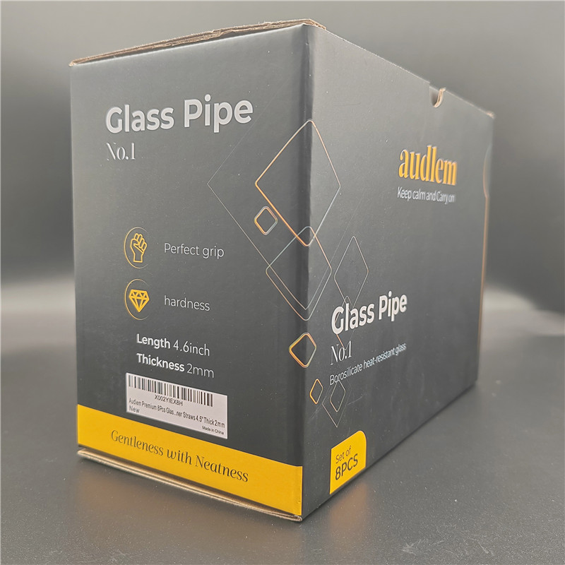 

wholesale 4.6 Inch with gift box Pyrex Smoking Pipe Pyrex Oil Burner Glass Pipes Pyrex Hand Pipes Smoking Accessories Pyrex Hay oil bowl