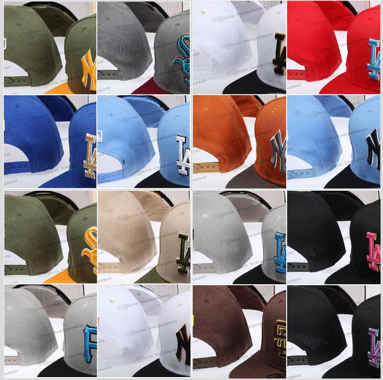 

84 Colors Men's All Teams Baseball Snapback Hats Royal Blue Camo Full Black New York" Sport Adjustable Caps Chepeau Colorful Letters Hat with Gray Under Brim Ma9-04