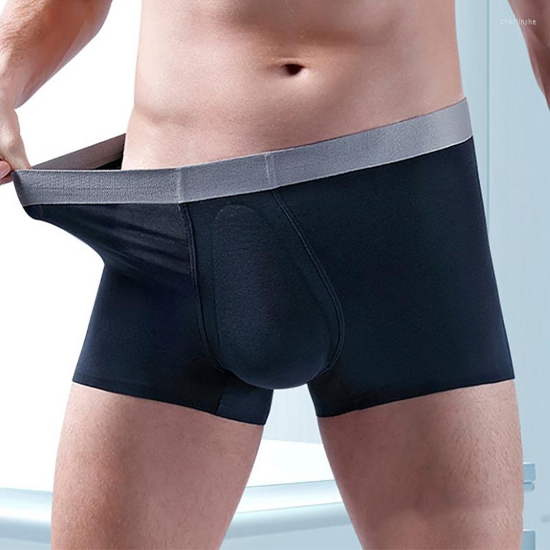 

Underpants Mens Modal Boxer Shorts 3D Penis Pouch Slip Homme Panties Seamless Silk Underwear Cuecas Boxershorts Trunks 4XL, Khaki