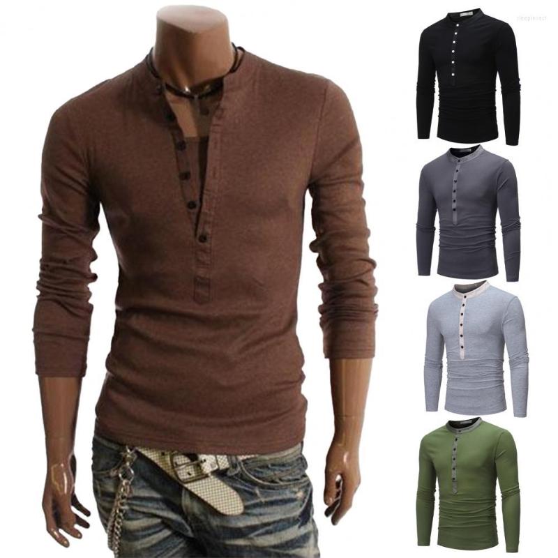 

Men's Casual Shirts Cotton Linen Men's Long-Sleeved Men T-shirt Solid Color Stand Collar Spring Autumn All Match Slim Shirt For Daily, Light grey