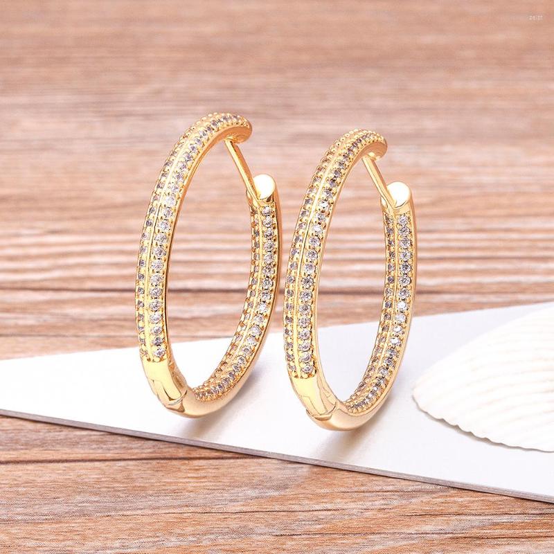 

Dangle Earrings AIBEF Classic Crystal Zircon Women's Simple Design Round Fashion Party Wedding Jewelry Birthday Exquisite Gift