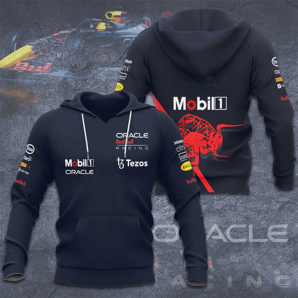 

2023 Fashion F1 Men's Hoodie Jackets Sweatshirt Formula One Team Racing 3d Red Printing Road Racing Kid Casual Bull Pullover, Zipper-162