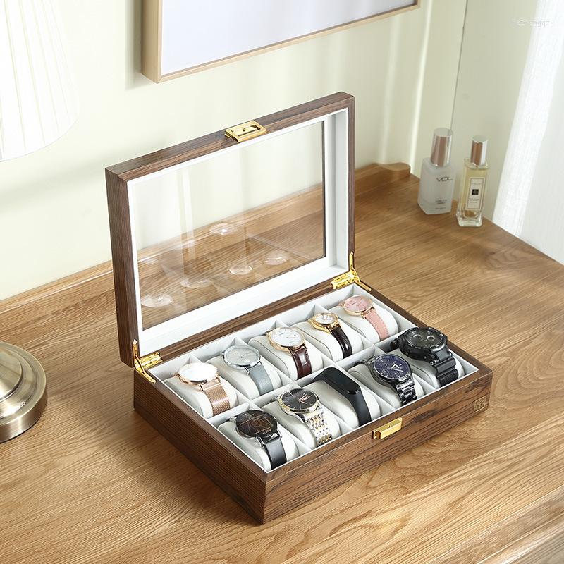 

Watch Boxes Large-capacity Wooden Bracelet High-end Light Luxury Hand Decoration Walnut Storage Jewelry Box Wholesale 904L Super