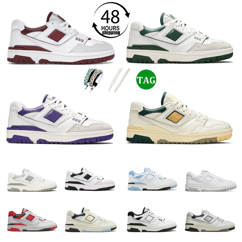 

Trainer New B550 550 Casual Shoes Mens Women BB550 Navy Purple Rich Paul Burgundy Cyan Brand White Green Grey Shadow Cream Black Blue UNC Designers Sneakers size 36-45, Color #1