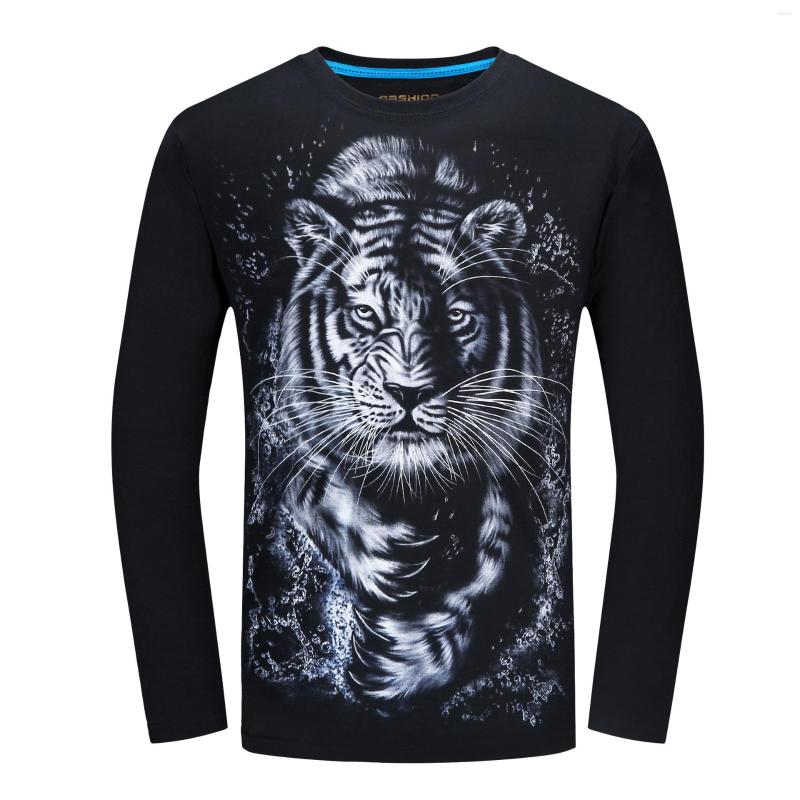 

Men's T Shirts 2023 Autumn Long-Sleeved T-Shirt Crew Neck Cool Printed 3D Loose And Plus-Sized T- -40, Blue