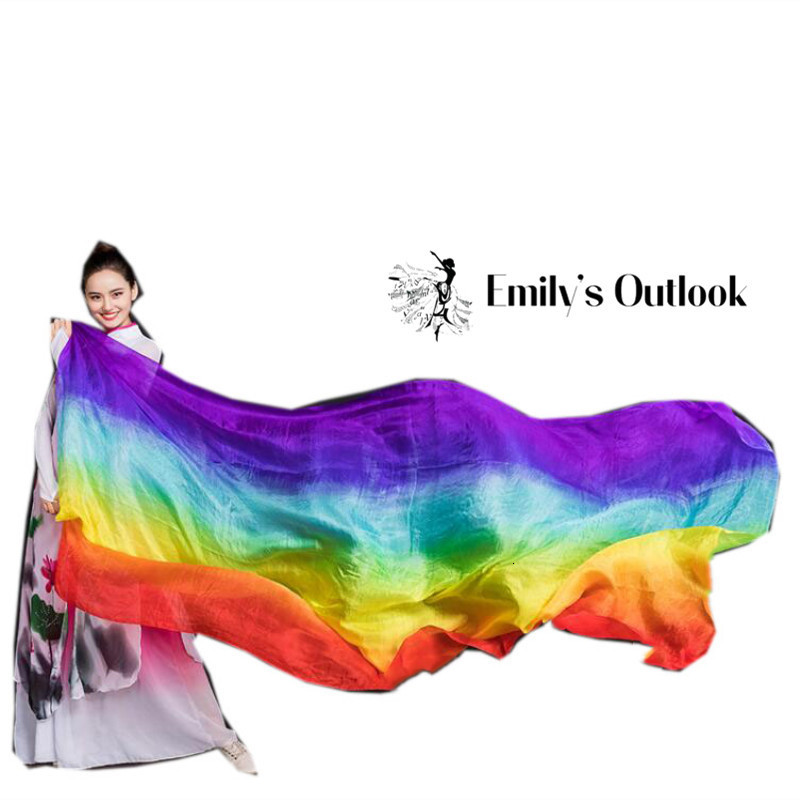 

Sarongs Promotion Selling Belly Dance Silk Veil For Women Light 5 Mommes 100% Silk Belly Dance Shawls Wraps Gradient 250cm 230509