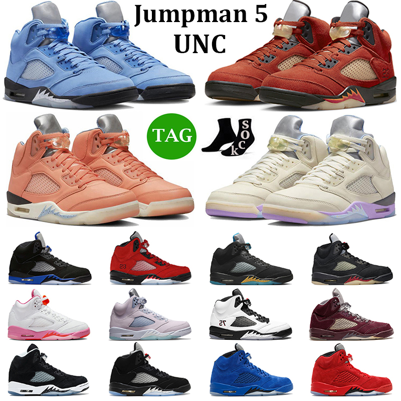 

Jumpman 5 Men Basketball Shoes 5s UNC Aqua Mars For Her Racer Blue Crimson Bliss Raging Red Green Bean Pinksicle Mens Trainers Outdoor Sneakers Sports Size 40-47, 30